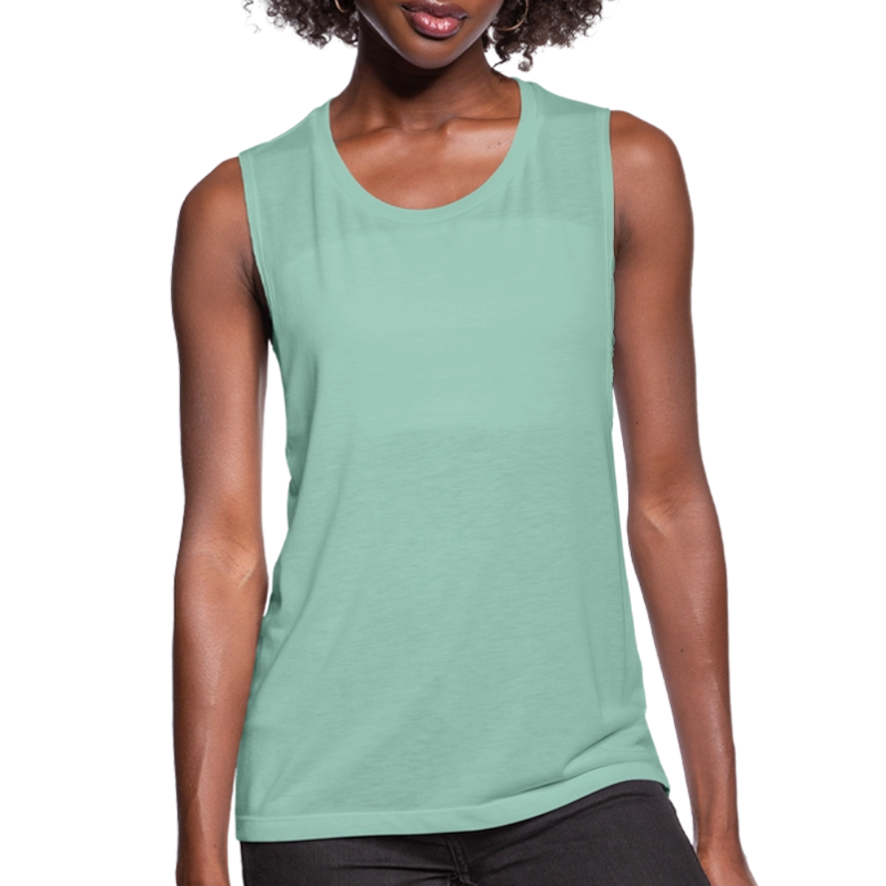 Functional Fitwear Flowy Muscle Tank - dusty mint blue