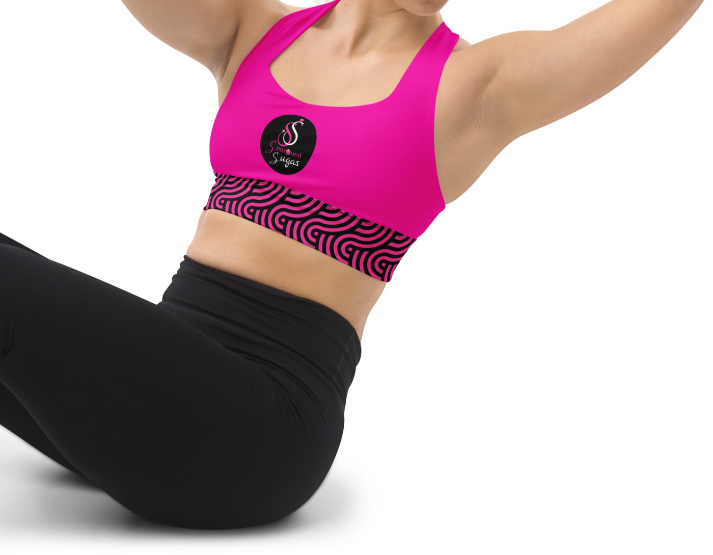 Seasoned Sugas Pink Power Sports Bra