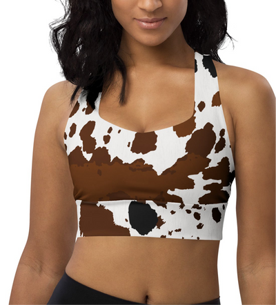 Cow Camo Sports Bra