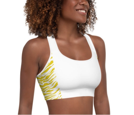 Wild Pineapple Padded Sports Bra