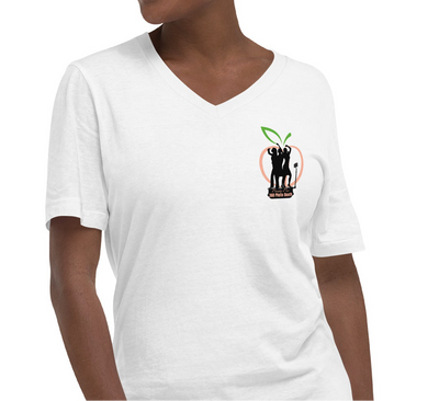 Peachy Pics Unisex Short Sleeve V-Neck T-Shirt