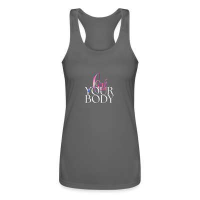 Body Love Women’s Performance Racerback Tank Top - charcoal