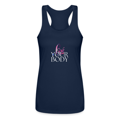 Body Love Women’s Performance Racerback Tank Top - navy