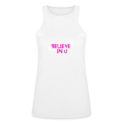 Believe Women’s Racerback Tank - white