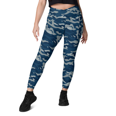 Navy CamoFit Leggings with Pockets