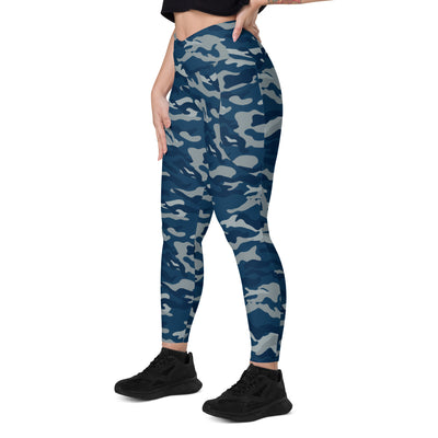 Navy CamoFit Leggings with Pockets