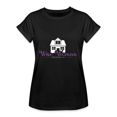 Wise Women's Relaxed Fit T-Shirt - black